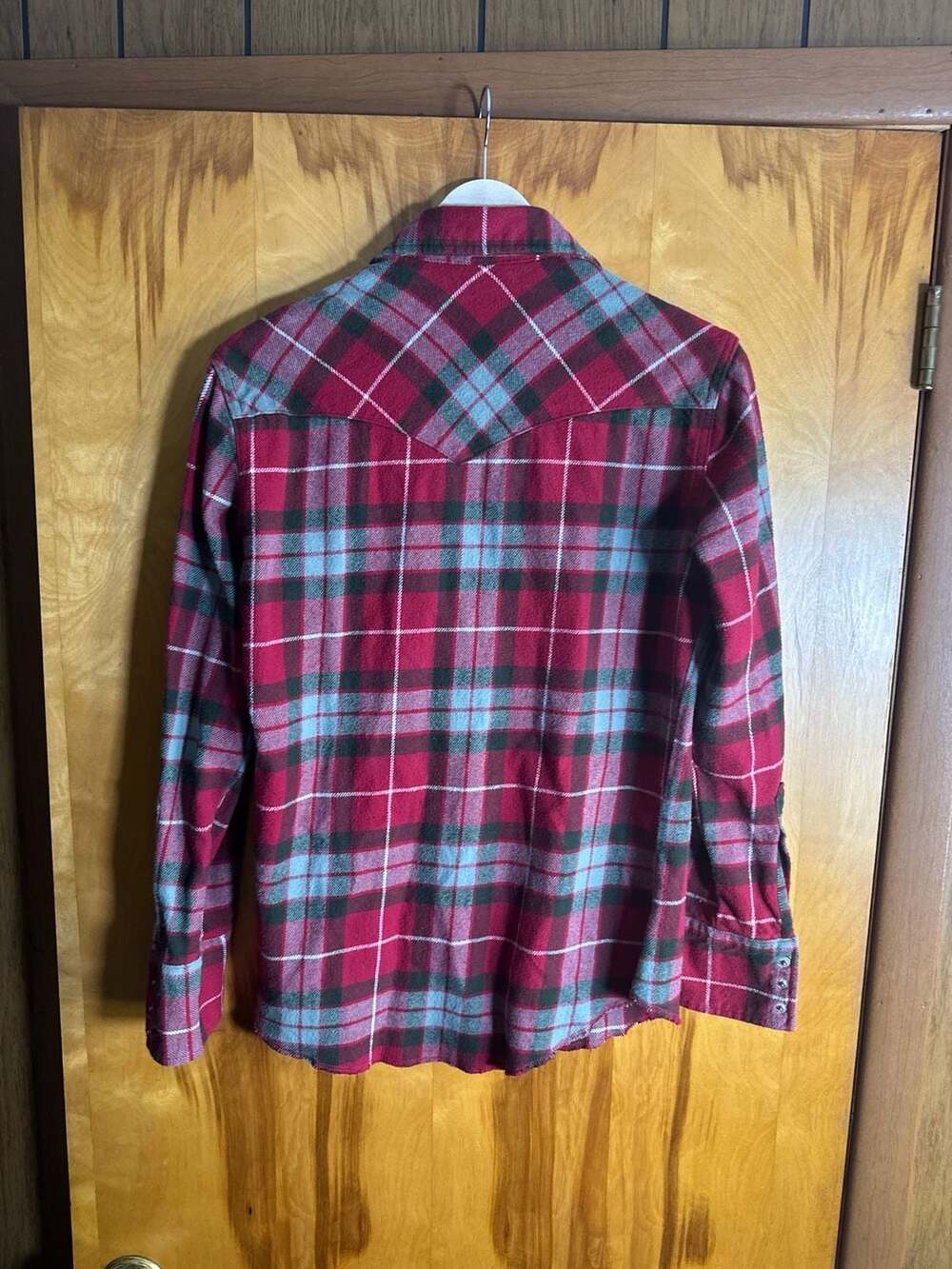 Wrangler Western Long Sleeve Plaid Flannel Snap Shirt - Picture 4 of 4